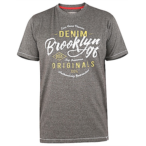 D555 Rye Brooklyn Originals Printed T-Shirt Khaki Twist